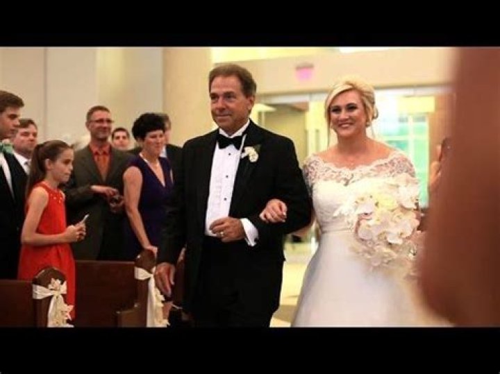 Watch Nick Saban walk his daughter down the aisle! YouTube
